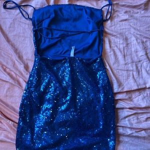Blue sequin Lucy In the Sky dress